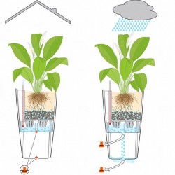 Macetero cubico alto Lechuza