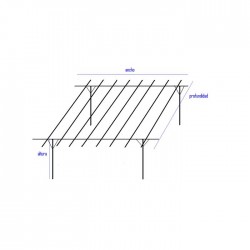 Pérgola  Madera 360x360 cm