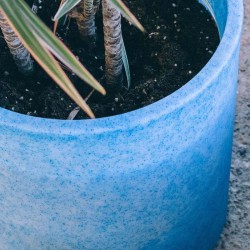 Macetero circoolar hortensia azul