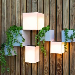 Aplique wally square solar - New Garden