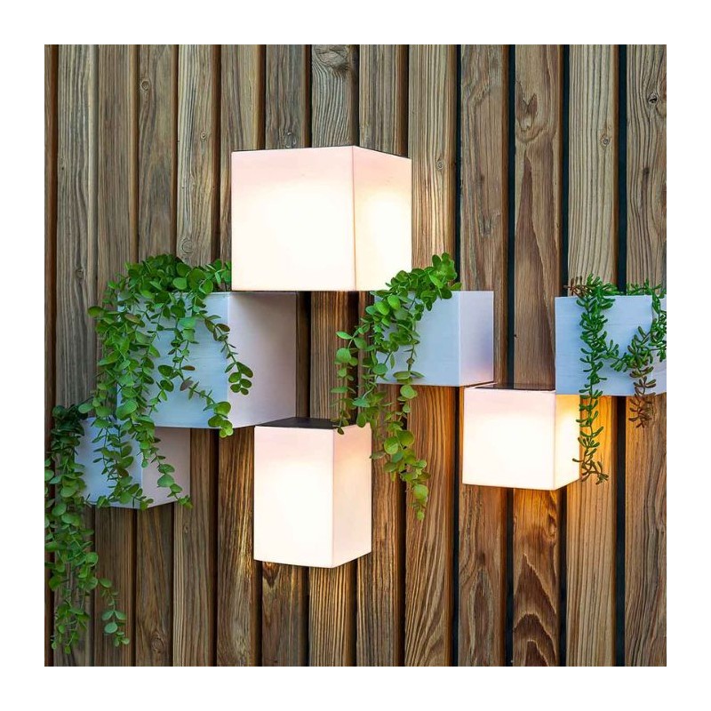 Aplique wally square solar - New Garden