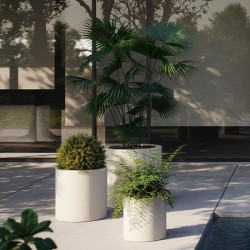 Macetero cilindro simple lacado