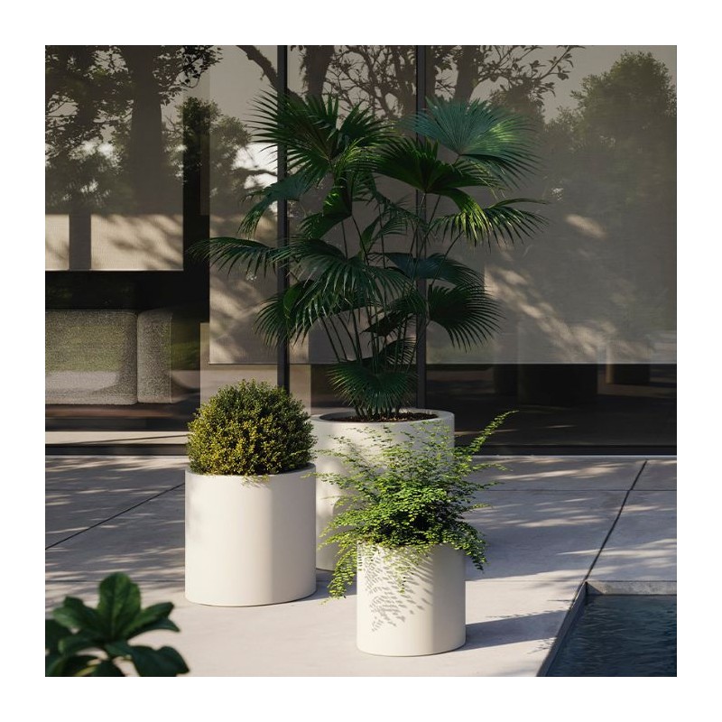 Macetero cilindro simple lacado