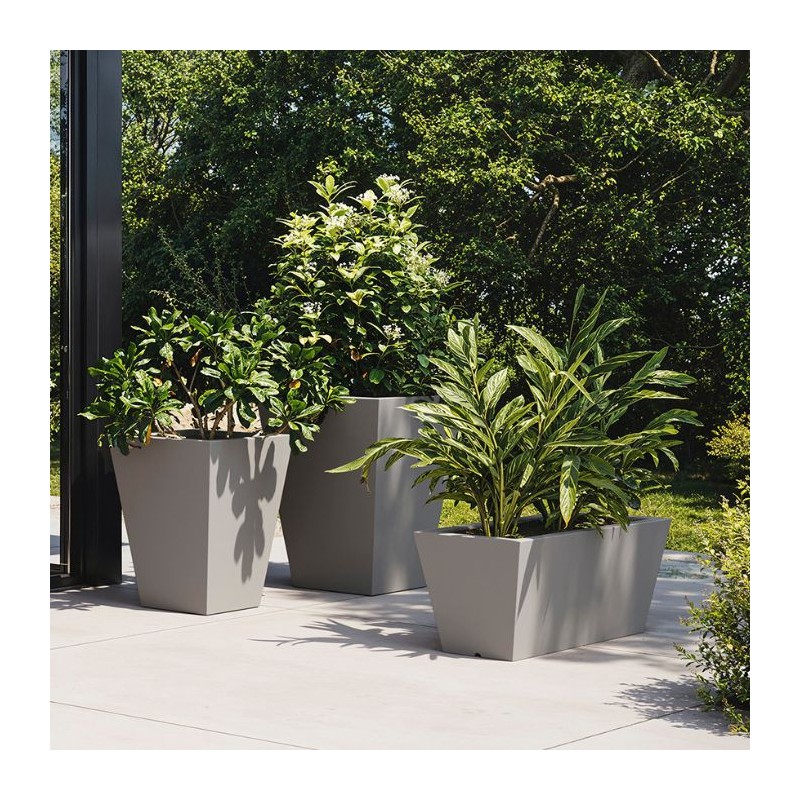 Macetero cono cuadrado alto lacado