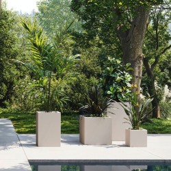 Macetero cubo alto simple lacado