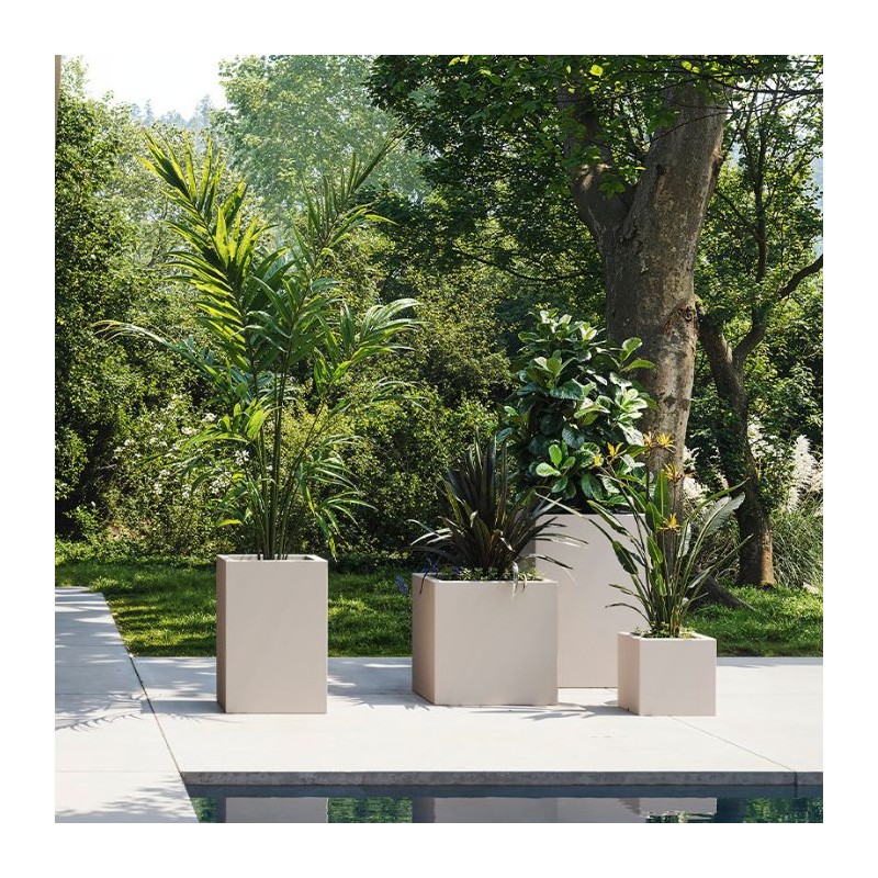 Macetero cubo simple lacado